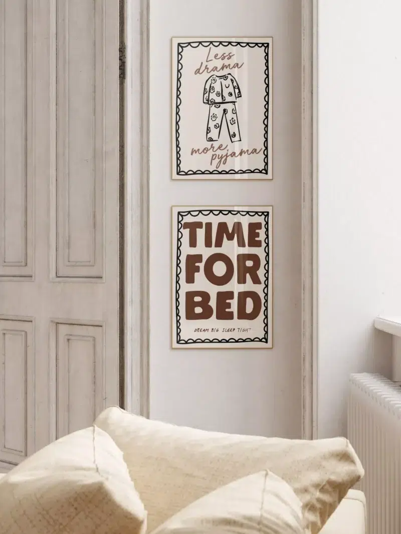 dalueur - Life Is Better In Pajamas Print_ Trendy Bedroom Wall Art (Digital Download)